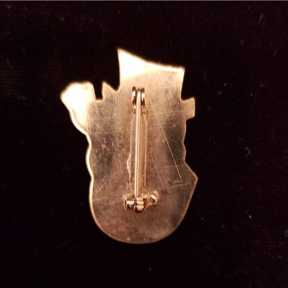 Cute Vintage Enamel Snowman Pin - Picture 2 of 3